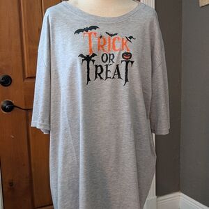 Gray Trick or Treat Halloween Shirt